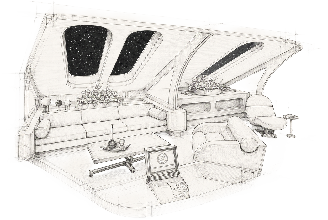 Captain's quarters aboard USS Kepler