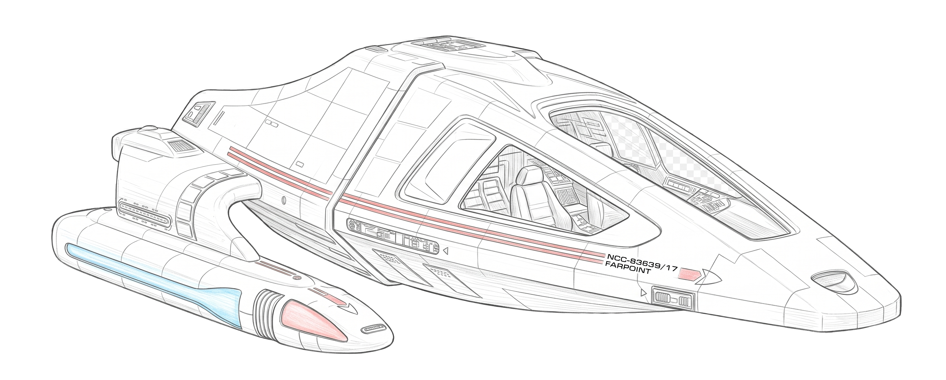 Sketched shuttlecraft assigned to USS Kepler